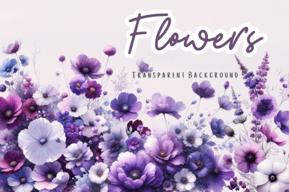 Download Purple Floral Clipart, Watercolor Blooms - Blooms Collection