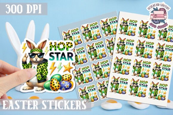 Download Easter Bunny Kids Stickers Sheet - Bunny Collection
