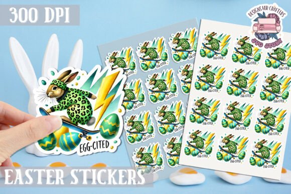 Download Easter Bunny Kids Stickers Sheet - Bunny Collection