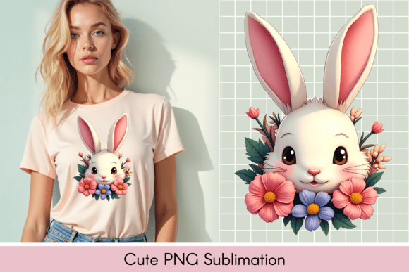 Download Adorable Bunny Illustration, T-shirt - Bunny Collection