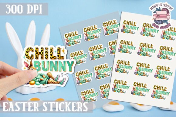 Download Easter Bunny Kids Stickers Sheet - Bunny Collection