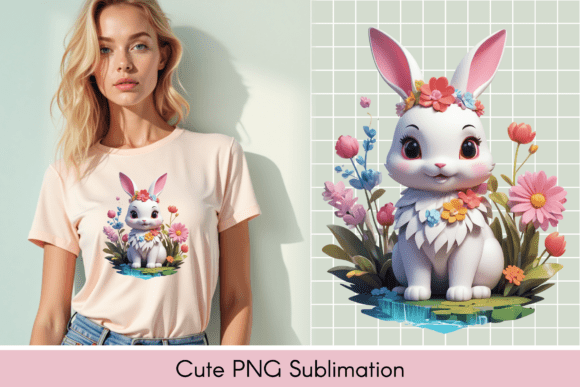 Download Adorable Bunny Illustration, T-shirt. - Bunny Collection