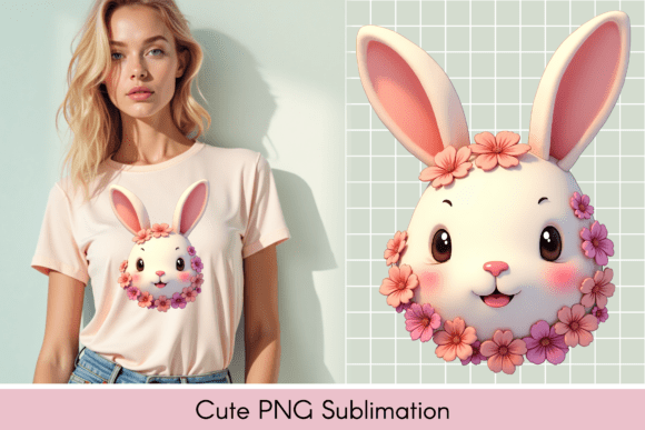 Download Adorable Bunny Illustration, T-shirt - Bunny Collection