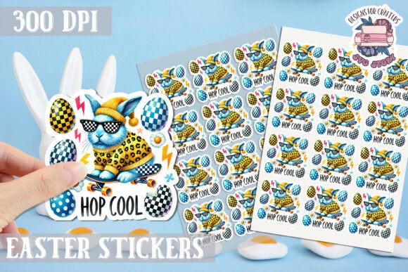 Download Easter Bunny Kids Stickers Sheet - Bunny Collection