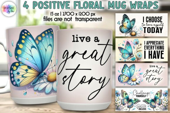 Download Inspirational Butterfly Mug Wrap Designs - Mug Collection