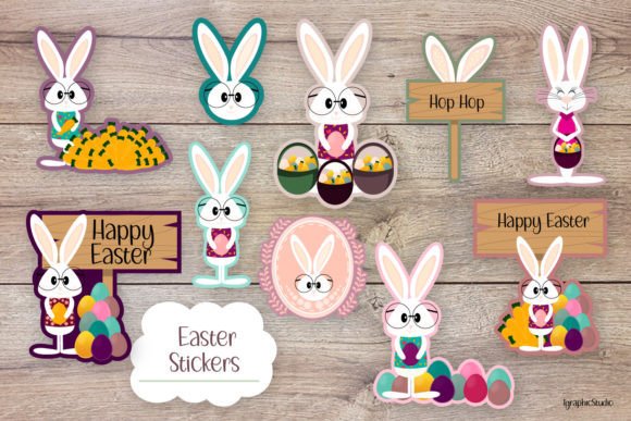 Download Easter Bunny Stickers Bundle - Bunny Collection