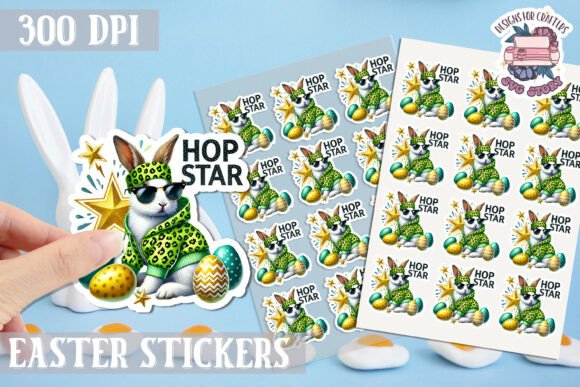 Download Easter Bunny Kids Stickers Sheet - Bunny Collection