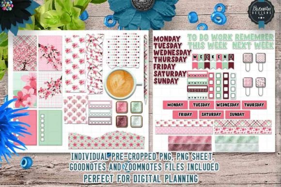 Download Sakura Blooms Digital Stickers - Blooms Collection