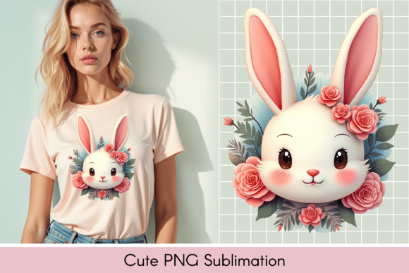 Download Adorable Bunny Illustration, T-shirt - Premium Resources