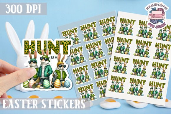 Download Easter Bunny Kids Stickers Sheet - Bunny Collection