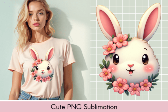 Download Adorable Bunny Illustration, T-shirt - Bunny Collection