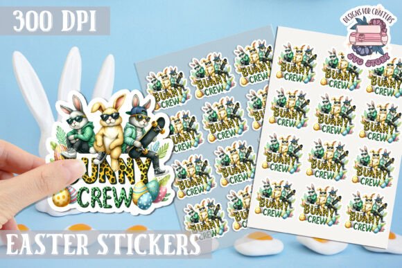 Download Easter Bunny Kids Stickers Sheet - Bunny Collection
