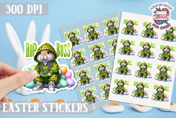 Download Easter Bunny Kids Stickers Sheet - Bunny Collection