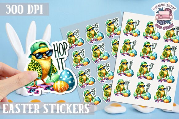 Download Easter Bunny Kids Stickers Sheet - Bunny Collection