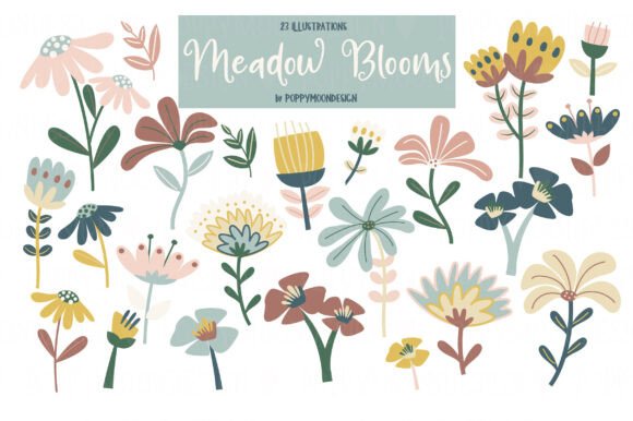 Download Meadow Blooms Clipart Set - Blooms Collection
