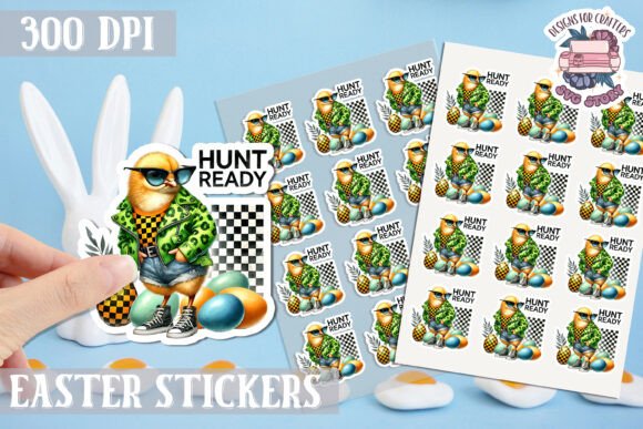 Download Easter Bunny Kids Stickers Sheet - Bunny Collection