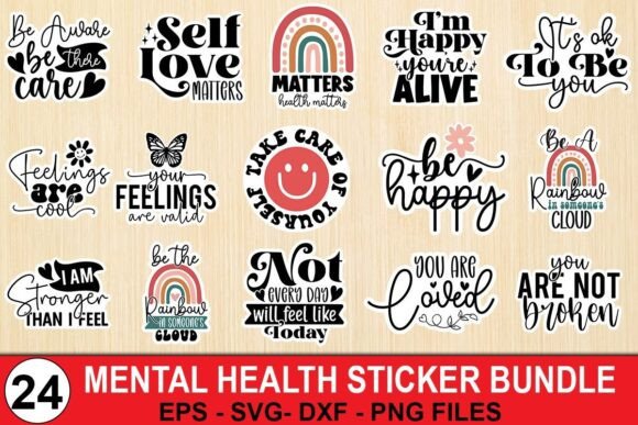 Download Mental Health Sticker Bundle - Mental health sticker bundle Collection