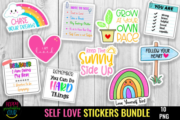 Download Self Love Stickers Bundle I Motivational - Self love sticker Collection