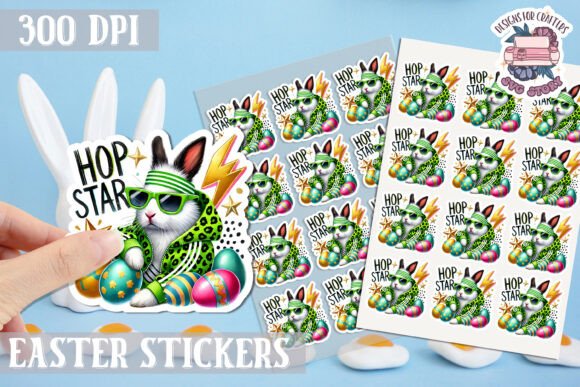 Download Easter Bunny Kids Stickers Sheet - Bunny Collection