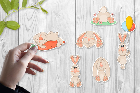 Download Cute Bunny Stickers, Bunnies Clipart. - Bunny Collection