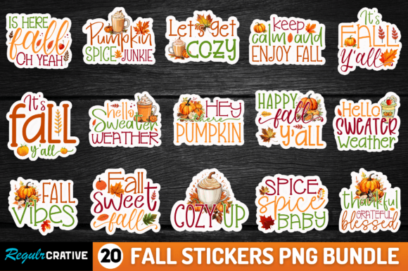 Download Fall Stickers Bundle,pumpkin Stickers - Pumpkin stickers Collection