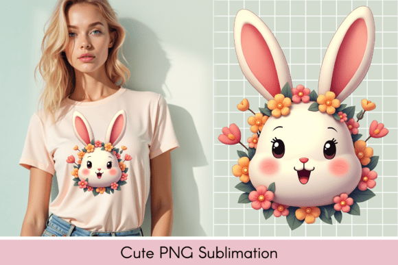 Download Adorable Rabbit Illustration, T-shirt - Premium Resources
