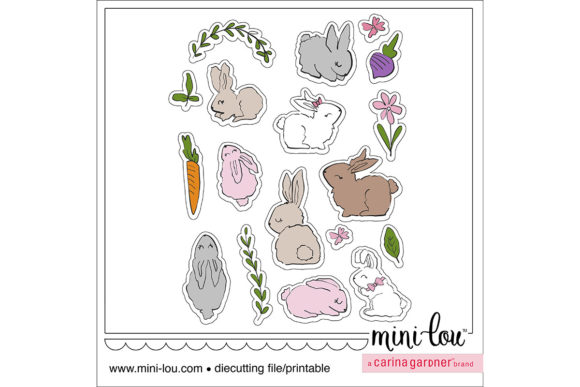 Download MiniLou Woodland Bunny Stickers - Bunny Collection